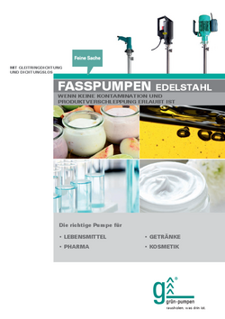 Katalog na njemačkom jeziku: Pumpe za pretakanje od nehrđajućeg čelika